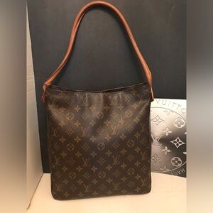 Louis Vuitton Monogram Looping GM Zip Hobo Bag Purse